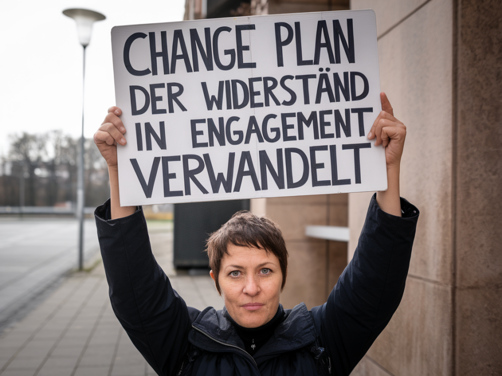 Wie gestalten sie einen change-plan, der widerstand in engagement verwandelt