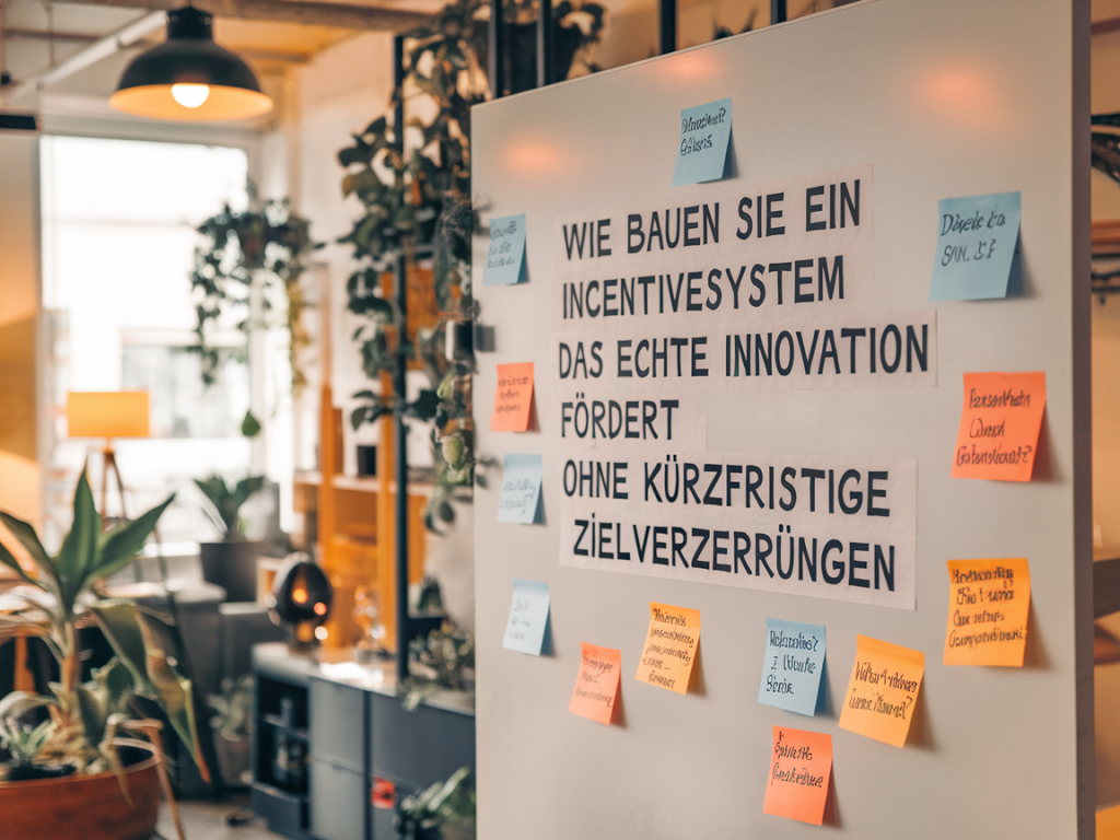 Wie bauen sie ein incentivesystem, das echte innovation fördert ohne kurzfristige zielverzerrungen