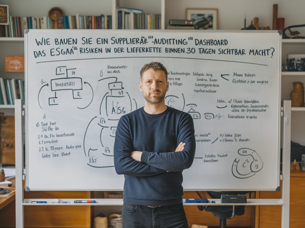 Wie bauen sie ein supplier‑auditing‑dashboard, das esg‑risiken in der lieferkette binnen 30 tagen sichtbar macht
