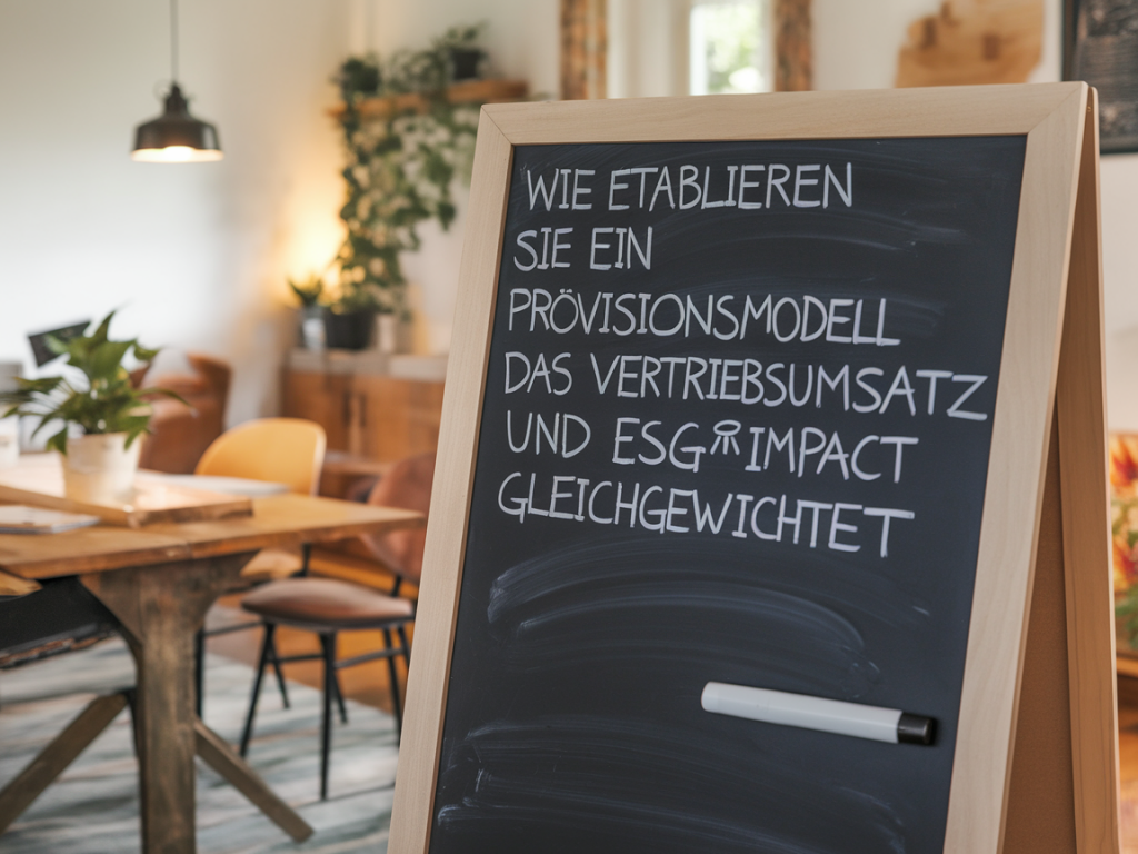 Wie etablieren sie ein provisionsmodell, das vertriebsumsatz und esg‑impact gleichgewichtet