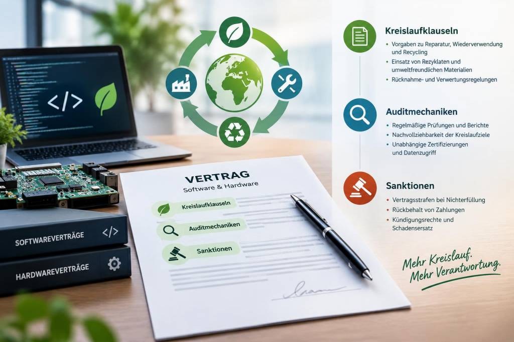 Wie verankern sie verbindliche kreislaufklauseln in software‑ und hardwareverträgen: klauseln, auditmechaniken und sanktionen