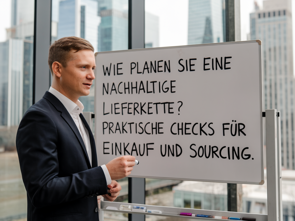 Wie planen sie eine nachhaltige lieferkette: praktische checks für einkauf und sourcing