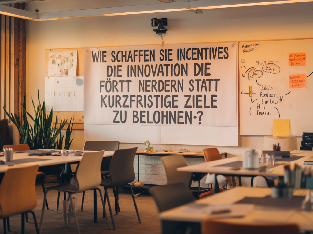 Wie schaffen sie incentives, die innovation fördern statt kurzfristige ziele zu belohnen